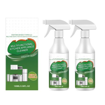 2026 Heavy-Duty Enzyme Foam Kitchen Cleaner Spray, Kitchen Enzyme Cleaner, Multipurpose Oil & Grease Remover for Oven, Stove & Range Hood, No Rinse Fresh Scent (2pcs)