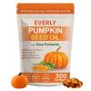 ZISKOUD Everly Pumpkin Seed Oil with Saw Palmetto, 300 Softgels, Cold Pressed Pumpkin Seed Oil (1) view 1