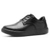 Men's Orthopedic Wide Leather Dress Shoes: Flat Feet Plantar Fasciitis Neuropathy Support, Comfort Business Oxfords for Work & Travel Black Size 10 view 1