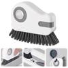 2 in 1 Window Track Cleaning Brush Tools, Hard Bristle Crevice Cleaning Brush, Multifunctional Gap Scrub Brush with Hidden Scraper, Groove Cleaning Brush for Sliding Door Track, Window Sill (Gray) view 1