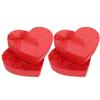 NIYANGLE Heart Shape Chocolate Storage Boxes 4pcs Small Red Candy Container Paper Boxes for Valentine's Day Mother's Day 10-compartment Case view 1