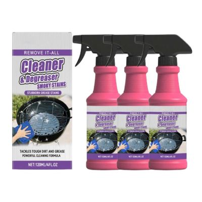 Fast-Acting Heavy-Duty Grill Degreaser Spray, Bbq Grill Cleaner, Outdoor Grills Cleaner, 120 ML All Purpose Heavy Oil Cleaning Agent for Burnt Food & Grease(1)