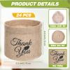 SATINIOR 24 Pack Back to School Teacher Thank You Gift Bulk Succulents Party Favors Burlap Planter Pots Mini Succulent Wrap Bag Bulk Appreciation Gift for Wedding Baby Bridal Shower Volunteer Staff view 2