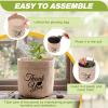 SATINIOR 24 Pack Back to School Teacher Thank You Gift Bulk Succulents Party Favors Burlap Planter Pots Mini Succulent Wrap Bag Bulk Appreciation Gift for Wedding Baby Bridal Shower Volunteer Staff view 3