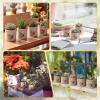 SATINIOR 24 Pack Back to School Teacher Thank You Gift Bulk Succulents Party Favors Burlap Planter Pots Mini Succulent Wrap Bag Bulk Appreciation Gift for Wedding Baby Bridal Shower Volunteer Staff view 4