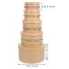 Alipis Kraft Paper Storage Boxes 5pcs Set, DIY Painting Circular Wrapping Boxes for Holiday Decorations, Candy, Jewelry, Cosmetic Storage, Festive Packaging view 2