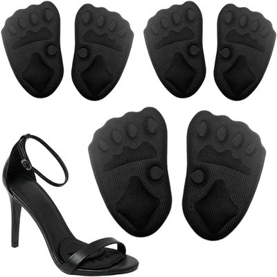 2026 New Shoe Inserts for Women,Metatarsal Pads for Women, Ball of Foot Cushions Relief and Comfort (Black, 12 Pack)