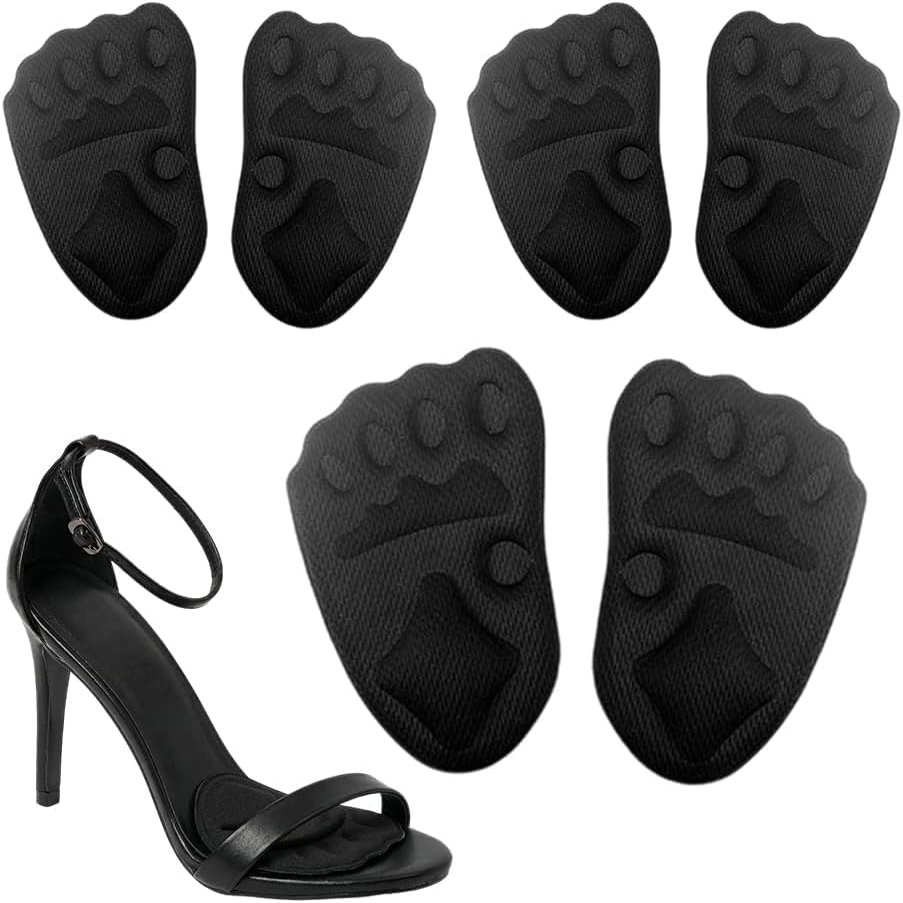 2026 New Shoe Inserts for Women,Metatarsal Pads for Women, Ball of Foot Cushions Relief and Comfort (Black, 12 Pack)