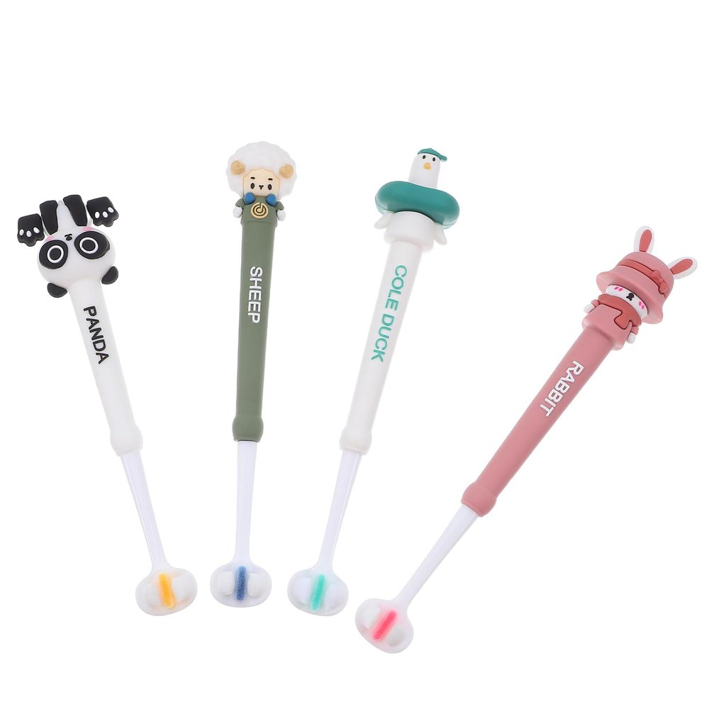 CATIEBYE Toothbrush 4pcs Soft Bristles Three-Sided Design Manual Toothbrush for Boys and Ages 3+ Oral Care Extra Soft Tooth Brush for Gentle Oral Cleaning
