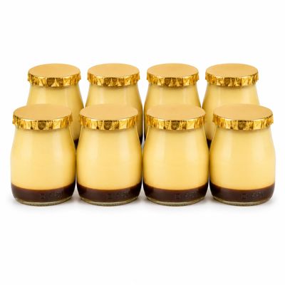 Caramel Flan Dessert Cups, Ready-to-Eat Creamy Custard with Rich Caramel Layer, Product of Canada, 8 Jars, 4.6 oz Each, 37 oz Total