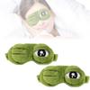 3D Cute Frog Sleep Eye Mask, Funny Cute Frog Eye Blindfold Cover, Ultra-Soft Pressure-Free, Elastic Strap, Back Pocket, Easy to Clean for Travel Yoga Nap (2Pcs) view 1