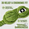 3D Cute Frog Sleep Eye Mask, Funny Cute Frog Eye Blindfold Cover, Ultra-Soft Pressure-Free, Elastic Strap, Back Pocket, Easy to Clean for Travel Yoga Nap (2Pcs) view 3
