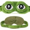 3D Cute Frog Sleep Eye Mask, Funny Cute Frog Eye Blindfold Cover, Ultra-Soft Pressure-Free, Elastic Strap, Back Pocket, Easy to Clean for Travel Yoga Nap (2Pcs) view 4