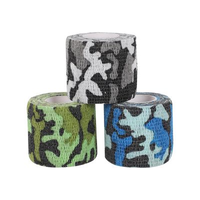 Artibetter 3pcs Camouflage Elastic Bandages Set with Cohesive Non-Woven Wrap for Sports Wrist Knee Support Hunting Body Protection