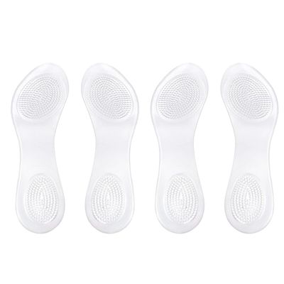 LABRIMP Anti-Slip Massage Insoles for High Heels, Thick Shockproof Shoe Pads with Adhesive and Small Dots, Adjustable Size, 2 Pairs for Womens Foot Comfort and Relief