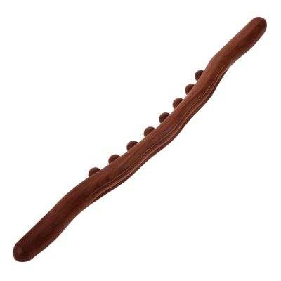 WESIEVYA Wooden Gua Sha Massage Stick 8 Beads, Trigger Point Muscle Relaxing Tool for Full Body Therapy and Back Relief, Handheld Wooden Massage Tool for Wellness and Muscle Release