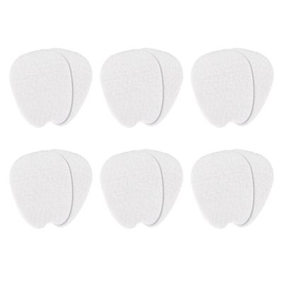 SHOWERORO 6 Pairs White Shoe Tongue Patch Front Half Pad Breathable Felt High Heels Forefoot Cushion Painless Foot Pad for Sports Shoes and Sandals