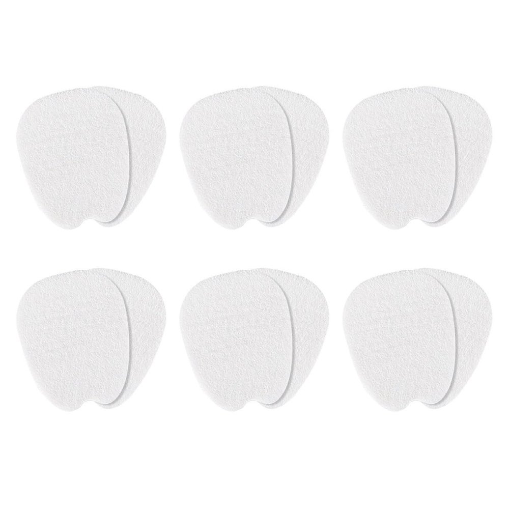 SHOWERORO 6 Pairs White Shoe Tongue Patch Front Half Pad Breathable Felt High Heels Forefoot Cushion Painless Foot Pad for Sports Shoes and Sandals