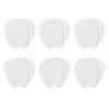SHOWERORO 6 Pairs White Shoe Tongue Patch Front Half Pad Breathable Felt High Heels Forefoot Cushion Painless Foot Pad for Sports Shoes and Sandals view 1