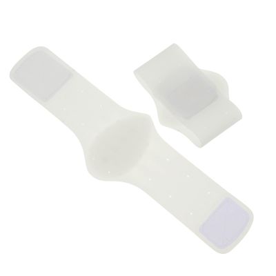 Ciieeo Silicone Foot Arch Support Insoles Pair, Adjustable Elastic Flatfoot Correction Cushions, Soft White Gel Pads for Foot Relief and Heel Protection