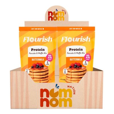 Flourish Protein Pancake & Waffle Mix (16 oz) Pack of 2 Pancake and Waffle Mix for Protein Pancakes and Waffles Twisted Dough with a Random Item 3 Items