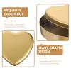 COHEALI Large Heart-shaped Candy Box Set 4pcs Gold Tin Storage Containers for Valentines Day Chocolate and Biscuit Packaging view 3