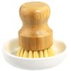 CONGARTENO Kitchen Dish Scrubbers 2pcs Set with Natural Agave Fiber and Draining Holder, Pot Cleaner and Household Dish Brush for Wok and Pan Cleaning view 1