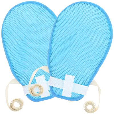 SHOWERORO Anti-scratch Hand Polyester Glove, Patient Bands for Elderly, Protective Hand Braces Scratch Guard, 1 Pair for Care and Injury Prevention