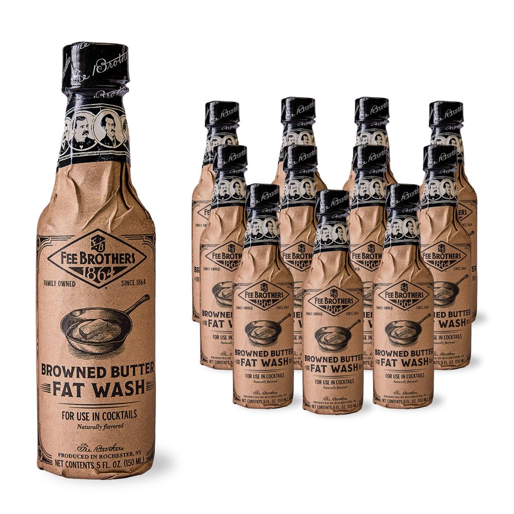 Fee Brothers Browned Butter Fat Wash, 5 fl oz (Pack of 12)