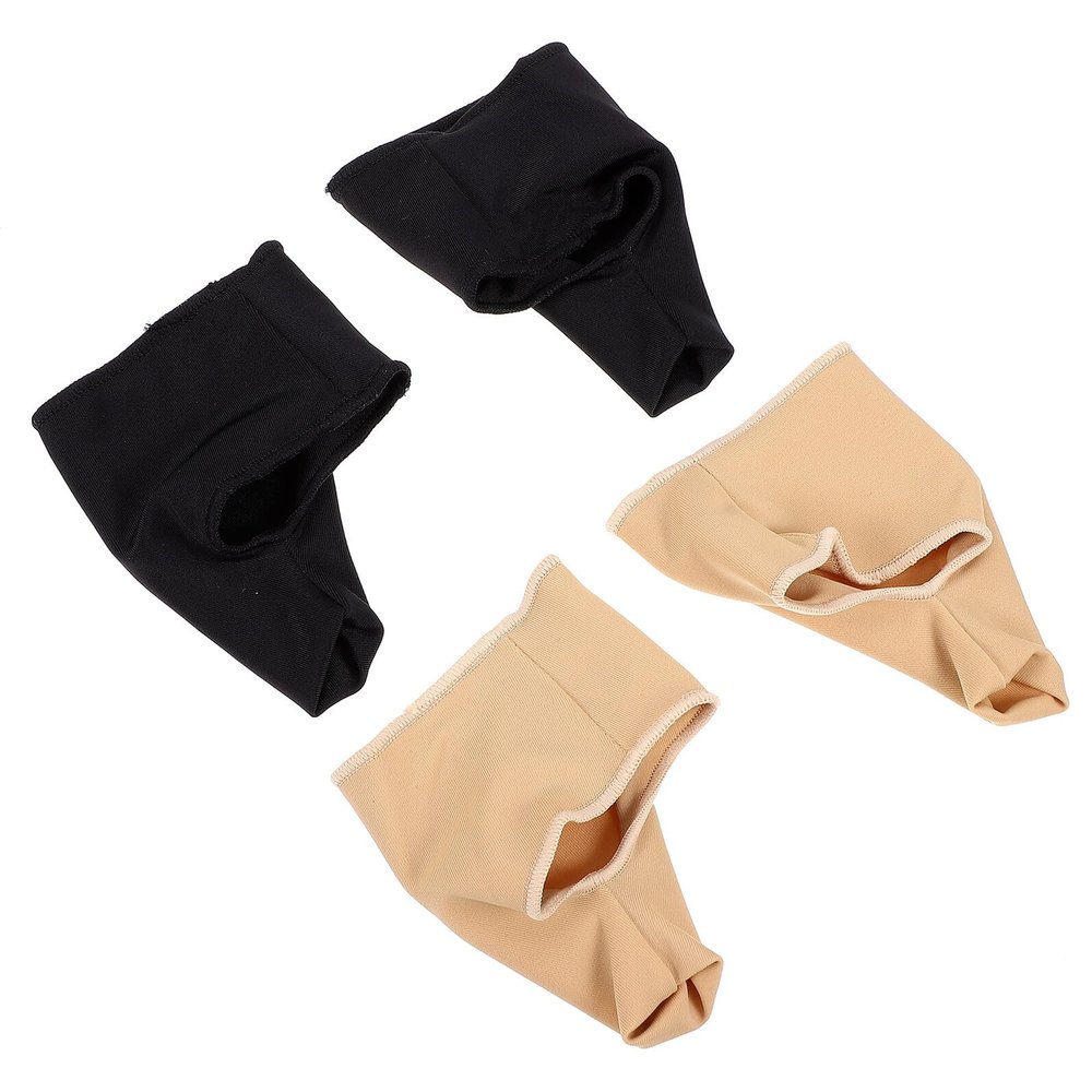 WESIEVYA Hallux Valgus Straightener and Protective Cover, 2 Pairs Black Nude S, Big Splint for Bunion and Foot Relief, Separator for Daily Use and Orthopedic Support