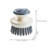 CHILDWEET 2pcs Kitchen Cleaning Brush with Handle Plastic Dish Scrub Brush for Washing Dishes and Pots for Home Kitchen Sink Cleaning Gray view 2