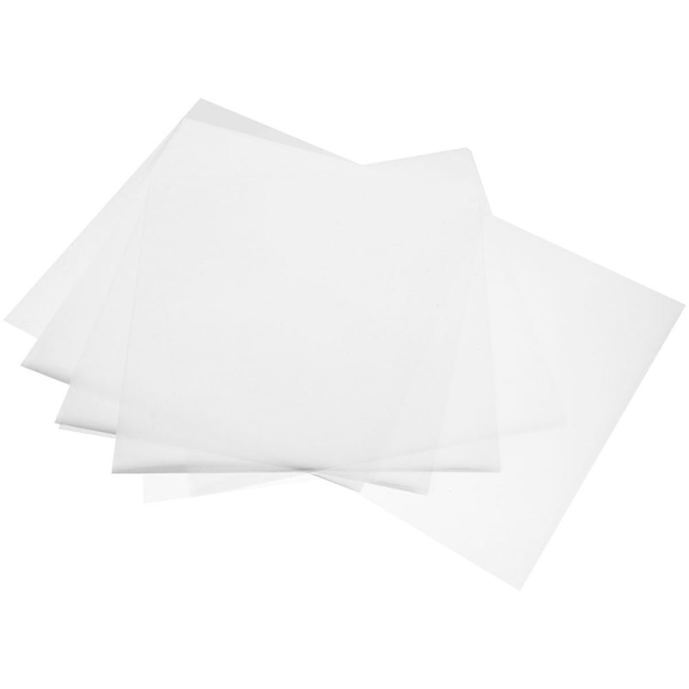 DIKACA 100pcs Waterproof Cellophane Sheets 20x20cm 2. Thick Wrapping Paper for Candy Bouquets Wrapping Crafts