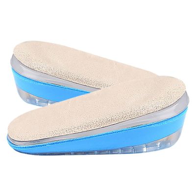 WESIEVYA Adjustable Gel Heel Lift Inserts S Size 3-Layer Cushioned Shock Absorption Wedge Shoe Lifts for Height Increase and Leg Length Difference Relief, Adhesive Heel Cushions for Men