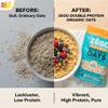 Zego Instant Hot Cereal 14 oz Oatmeal Cups Organic Breakfast Grain with Rolled Oats Protein Blend for Morning and Overnight Use with Refrigerator Magnet Pack of 2 view 2
