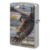 Custom Bald Eagle Flying Lighter Case Personalized Metal Lighter Cover Holder Reusable Shockproof Protective Lighters Without Insert Gift for Men Women Dad Husband view 1