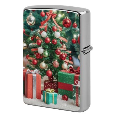 Custom Christmas Decoration Lighter Case Personalized Metal Lighter Cover Holder Reusable Shockproof Protective Lighters Without Insert Gift for Men Women Dad Husband