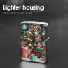 Custom Christmas Decoration Lighter Case Personalized Metal Lighter Cover Holder Reusable Shockproof Protective Lighters Without Insert Gift for Men Women Dad Husband view 4