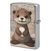 Custom Cartoon Cute Otter Lighter Case Personalized Metal Lighter Cover Holder Reusable Shockproof Protective Lighters Without Insert Gift for Men Women Dad Husband view 1