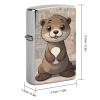 Custom Cartoon Cute Otter Lighter Case Personalized Metal Lighter Cover Holder Reusable Shockproof Protective Lighters Without Insert Gift for Men Women Dad Husband view 2