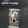 Custom Beach Seashell Starfish Lighter Case Personalized Metal Lighter Cover Holder Reusable Shockproof Protective Lighters Without Insert Gift for Men Women Dad Husband view 4