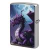 Custom Purple Dragon Lighter Case Personalized Metal Lighter Cover Holder Reusable Shockproof Protective Lighters Without Insert Gift for Men Women Dad Husband view 1