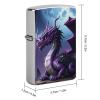 Custom Purple Dragon Lighter Case Personalized Metal Lighter Cover Holder Reusable Shockproof Protective Lighters Without Insert Gift for Men Women Dad Husband view 2