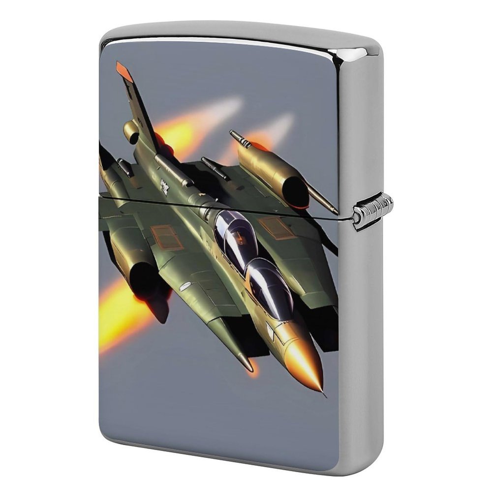 Custom Jet Fighters Lighter Case Personalized Metal Lighter Cover Holder Reusable Shockproof Protective Lighters Without Insert Gift for Men Women Dad Husband