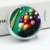 Billiards Pill Box Portable Mini Travel Pill Organizer Holder 3 Compartment Decorative Round Pills Case Exquisite Daily Vitamin Container for Cod Liver Oil view 4