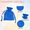 PATIKIL Satin Drawstring Favor Bags, (3.5" x 3", Sapphire) (3Pcs), Satin Gift Bags Gift Pouches with Drawstrings, Suit for - Wedding/Festival/Birthday/Celebration view 3