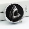 Black Shark Head Pill Box Portable Mini Travel Pill Organizer Holder 3 Compartment Decorative Round Pills Case Exquisite Daily Vitamin Container for Cod Liver Oil view 4