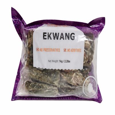 African Ekwang 1kg Frozen Traditional Cocoyam Dish, Authentic Central African Cassava Leaf Wrapped Meal, Ready to Cook Ethnic Grocery Food, Imported African Cuisine, Family Size Pack