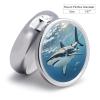 Ocean Sea Animal Shark Pill Box Portable Mini Travel Pill Organizer Holder 3 Compartment Decorative Round Pills Case Exquisite Daily Vitamin Container for Cod Liver Oil view 2