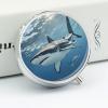 Ocean Sea Animal Shark Pill Box Portable Mini Travel Pill Organizer Holder 3 Compartment Decorative Round Pills Case Exquisite Daily Vitamin Container for Cod Liver Oil view 4