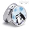 I Love Penguins Pill Box Portable Mini Travel Pill Organizer Holder 3 Compartment Decorative Round Pills Case Exquisite Daily Vitamin Container for Cod Liver Oil view 2